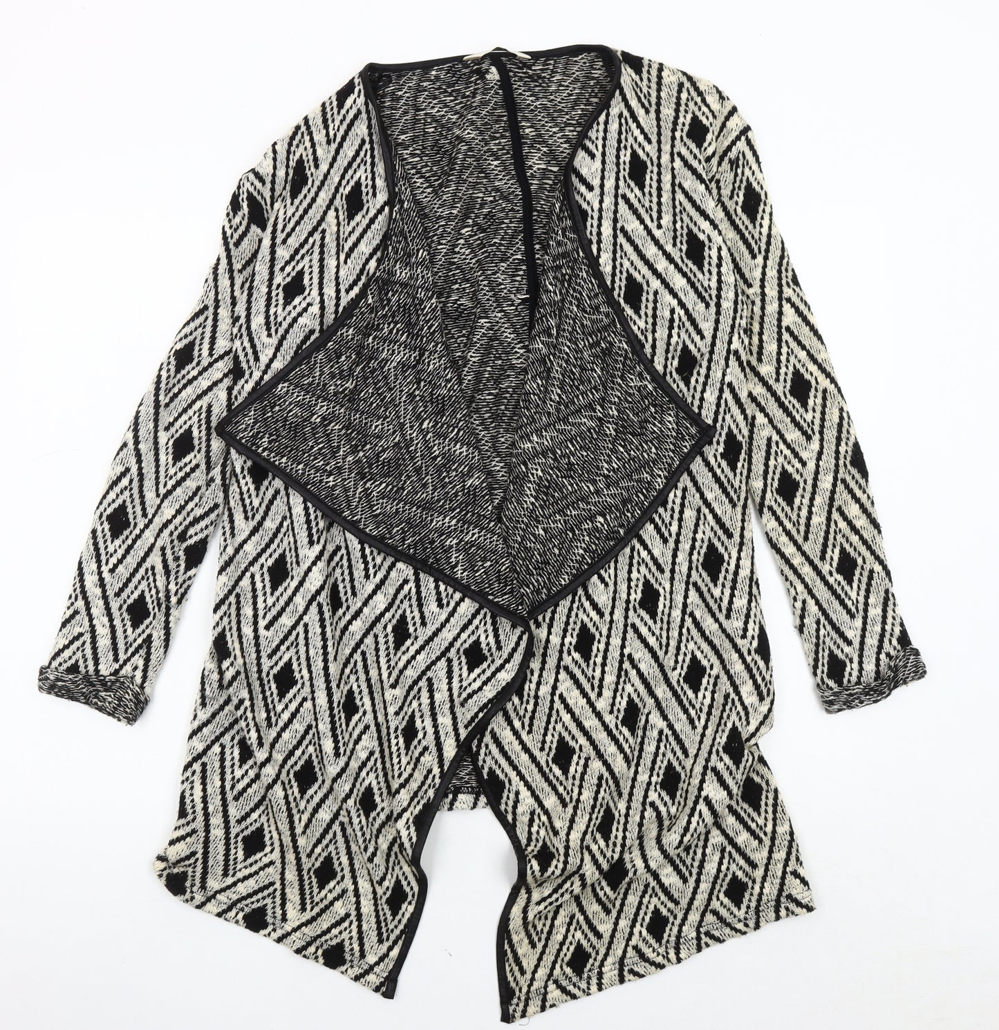 Miss Selfridge Women's Geometric Open Front Cardigan Size 8