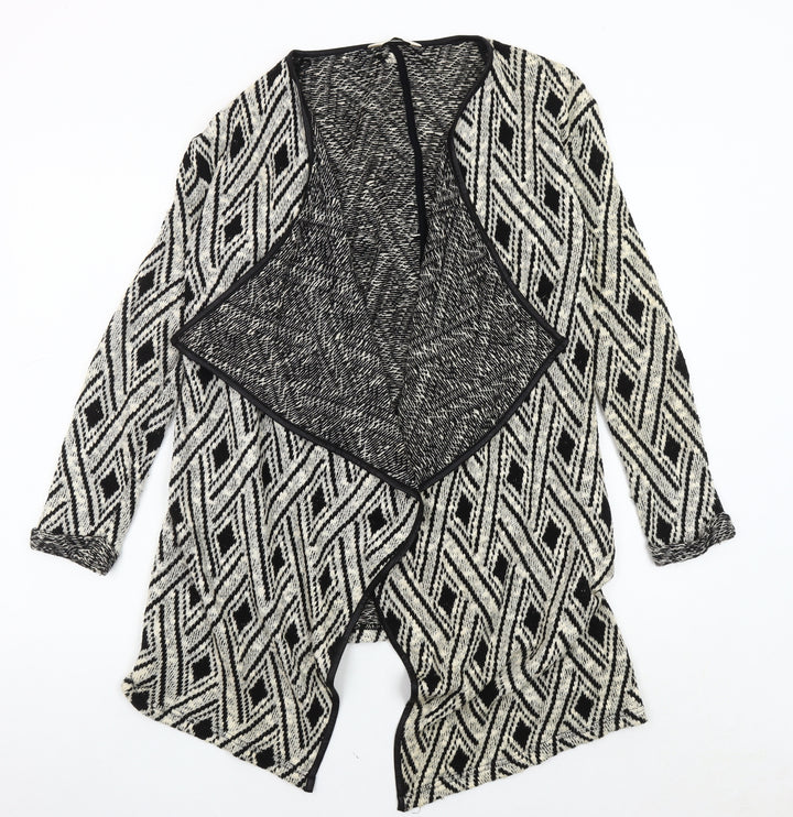 Miss Selfridge Women's Geometric Open Front Cardigan Size 8