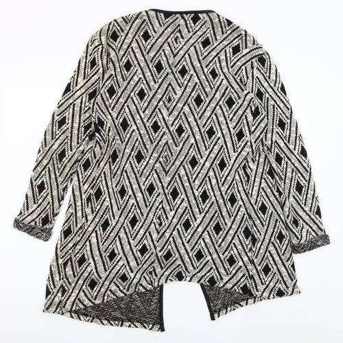 Miss Selfridge Women's Geometric Open Front Cardigan Size 8