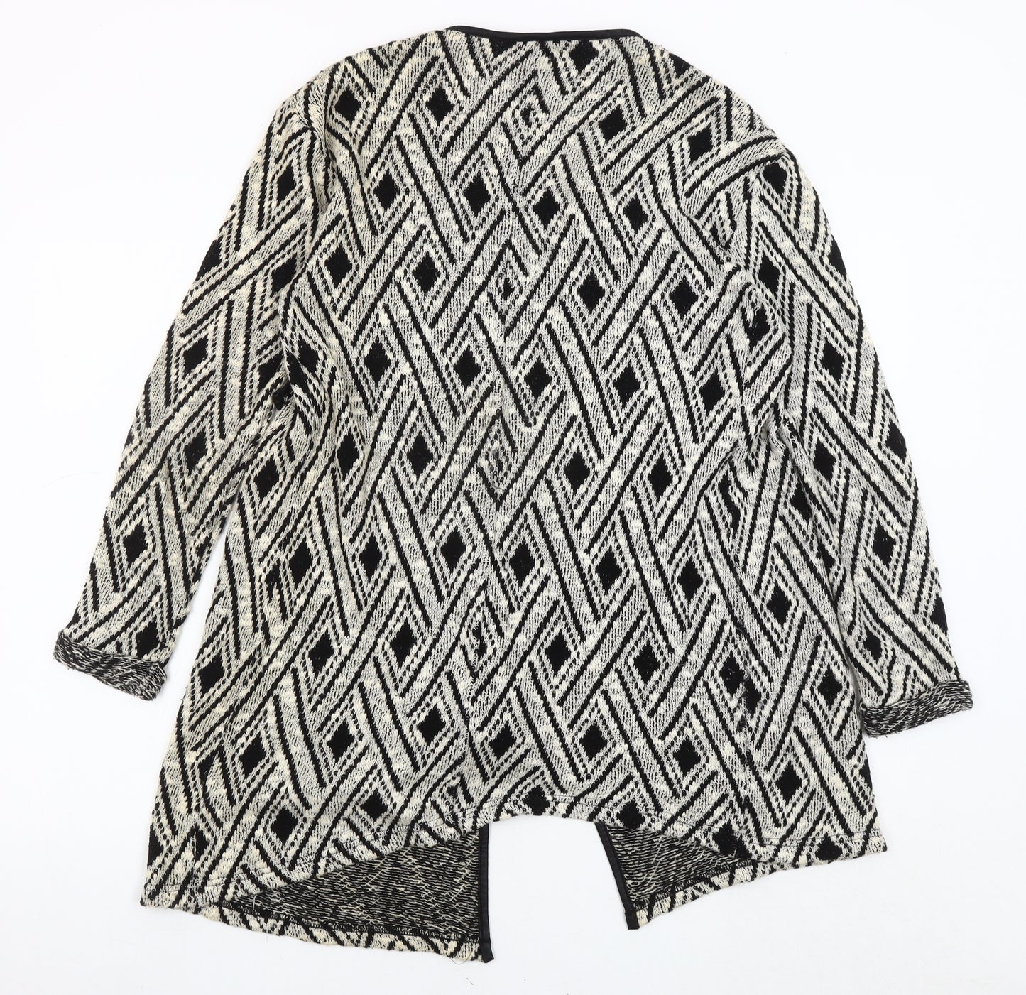 Miss Selfridge Women's Geometric Open Front Cardigan Size 8