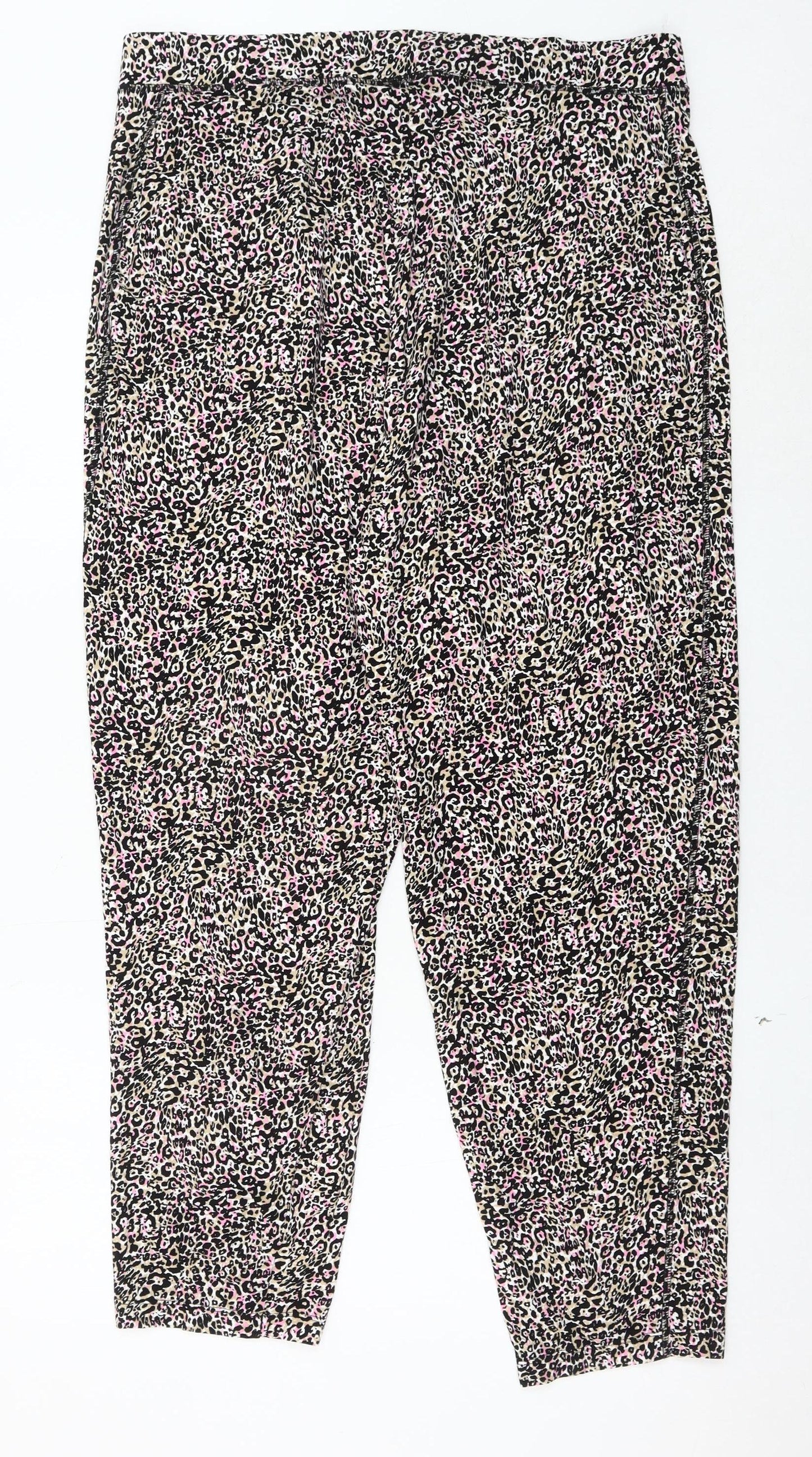 Marks and Spencer Women's Multicoloured Animal Print Trousers Size 14