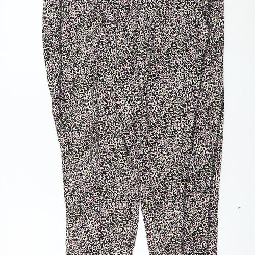 Marks and Spencer Women's Multicoloured Animal Print Trousers Size 14