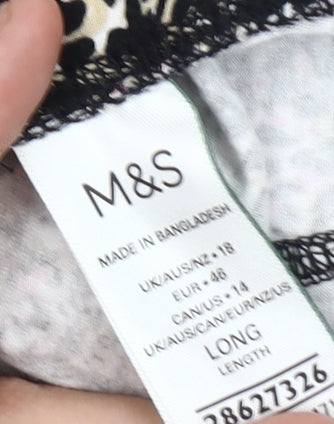 Marks and Spencer Women's Multicoloured Animal Print Trousers Size 14
