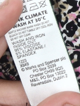 Marks and Spencer Women's Multicoloured Animal Print Trousers Size 14