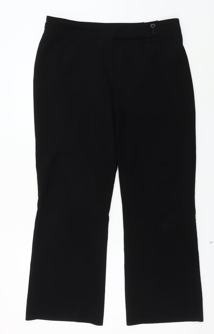BHS Women's Black Straight Trousers Size 16