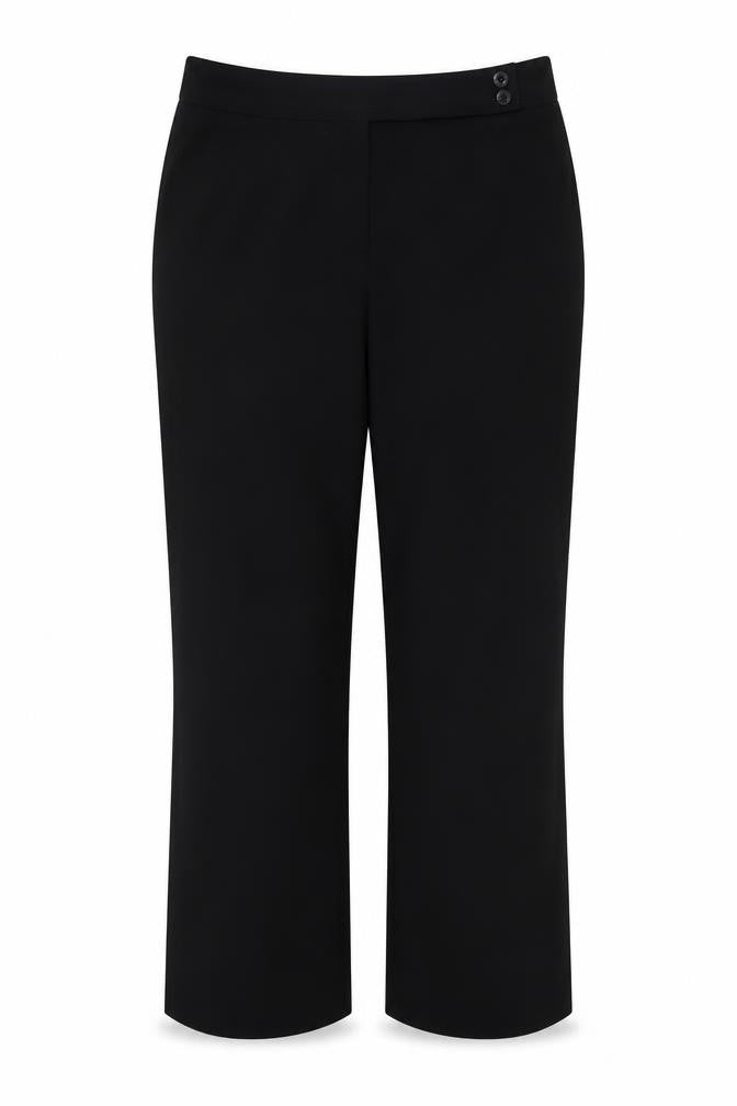 Front view of BHS Women's Black Straight Trousers, size 16