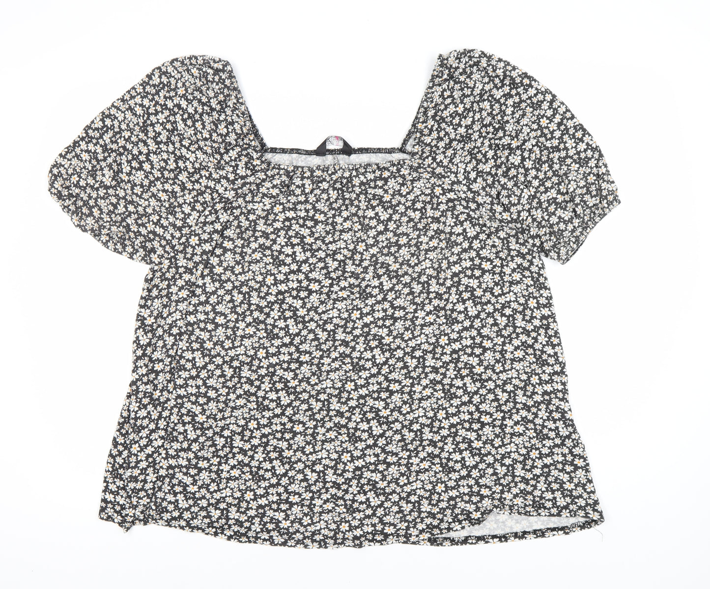 Yours Women's Black Floral Blouse Size 20