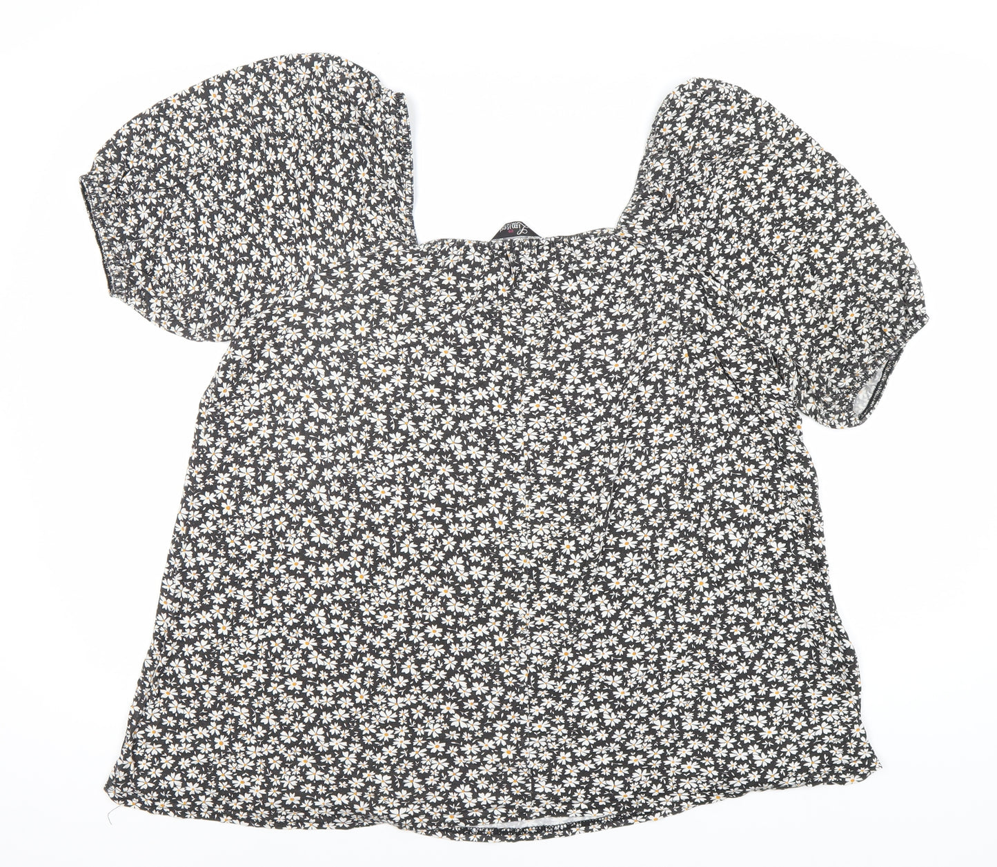 Yours Women's Black Floral Blouse Size 20