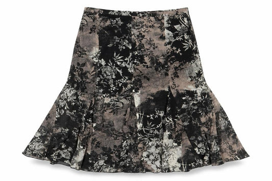 Front view of Basler women’s multicolour floral midi flare skirt, size UK 16