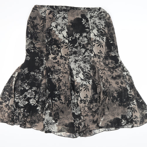 Basler Womens Multicolour Floral Midi Flare Skirt Size 16