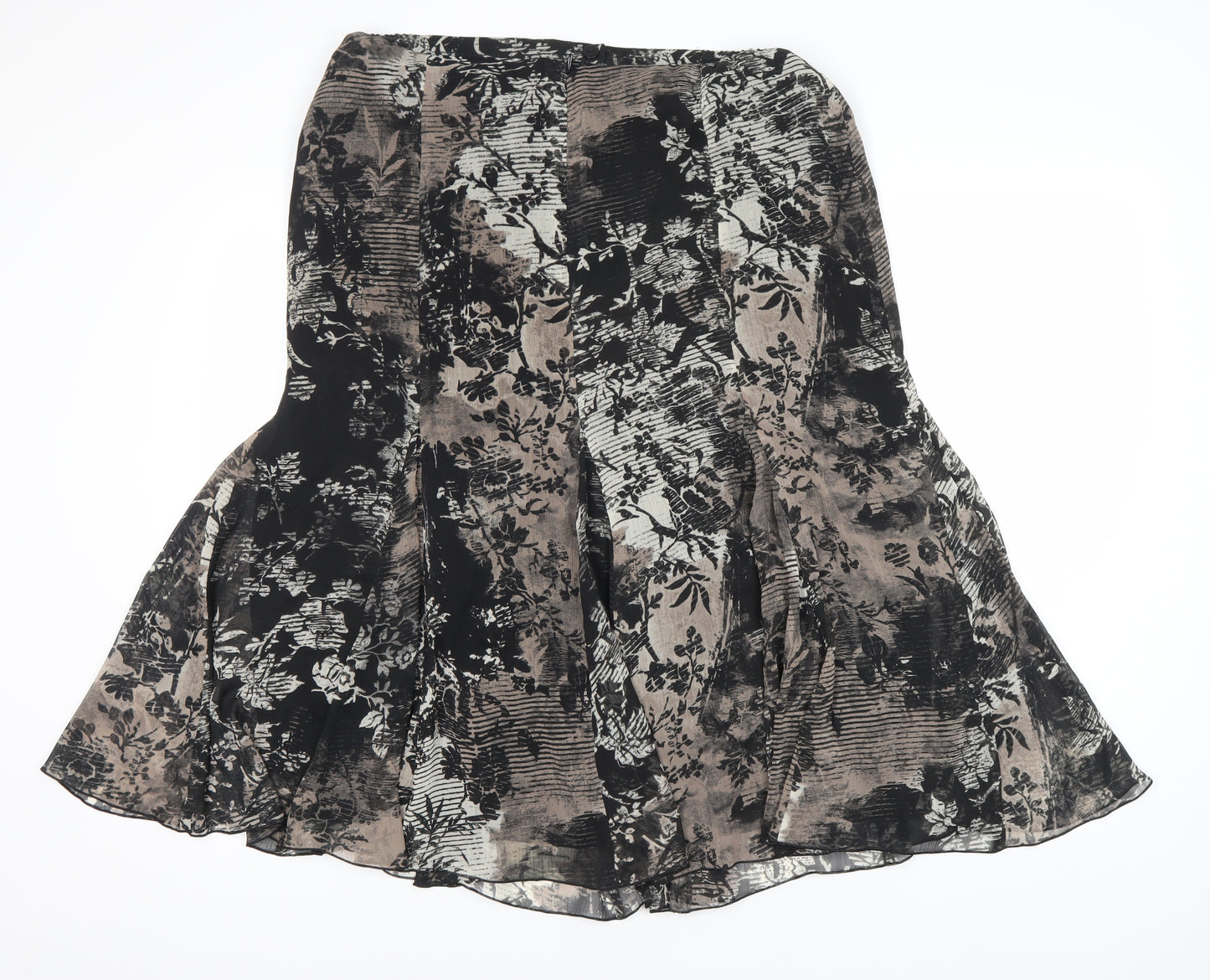 Basler Womens Multicolour Floral Midi Flare Skirt Size 16