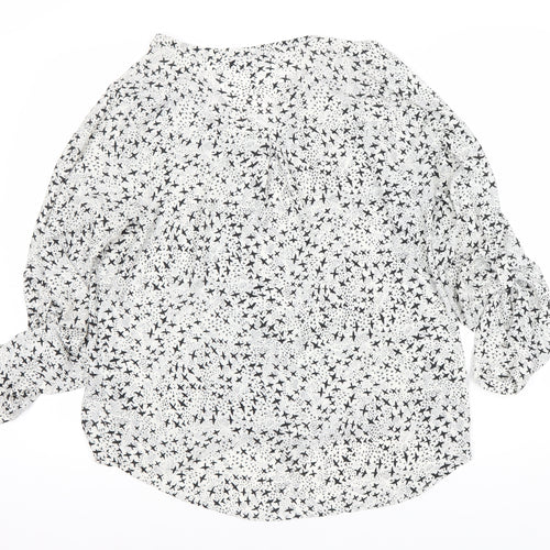 Oasis Women's Black Animal Print Blouse Size 16