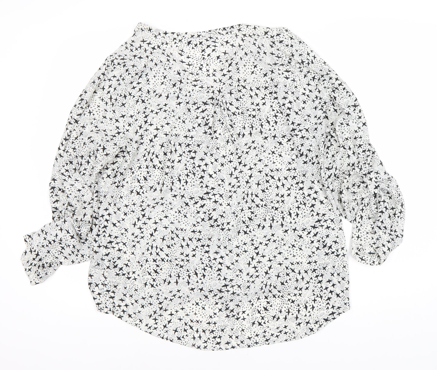 Oasis Women's Black Animal Print Blouse Size 16