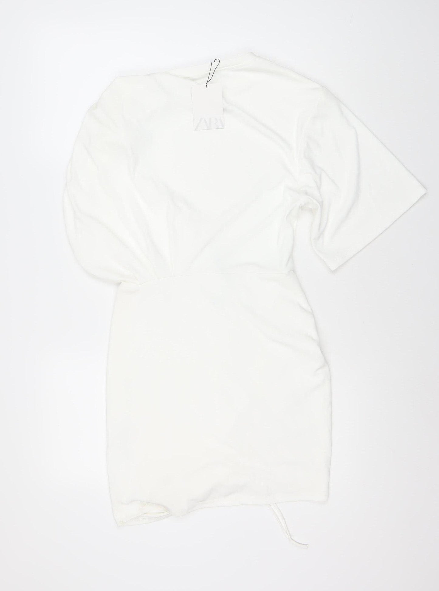 Zara Women White Dress Size 8 Polyester