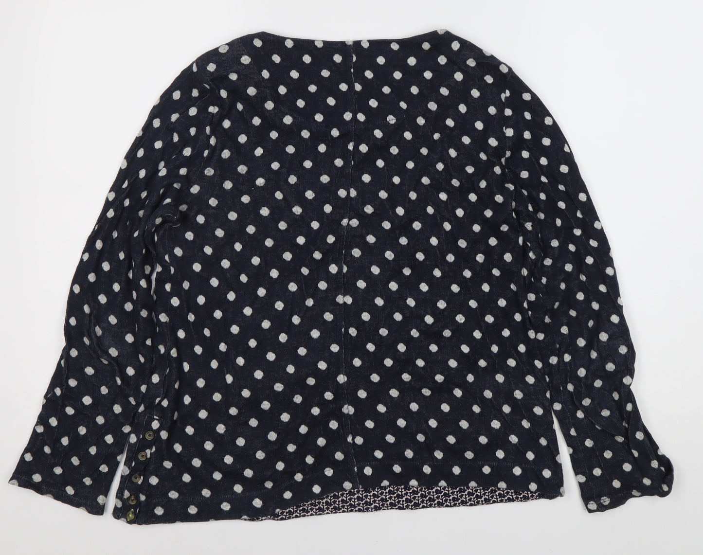 White Stuff Women's Blue Polka Dot Blouse Size 10