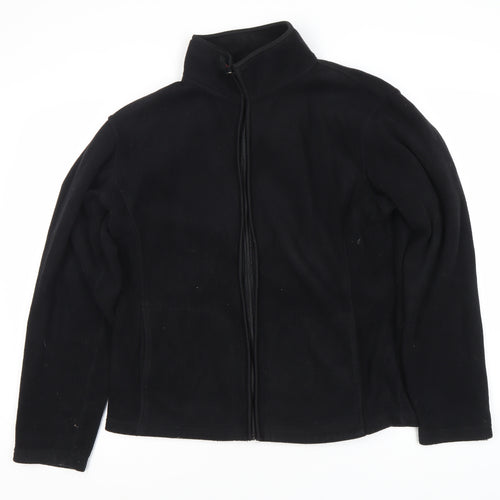 Dunnes Women's Black Fleece Jacket Size L Casual