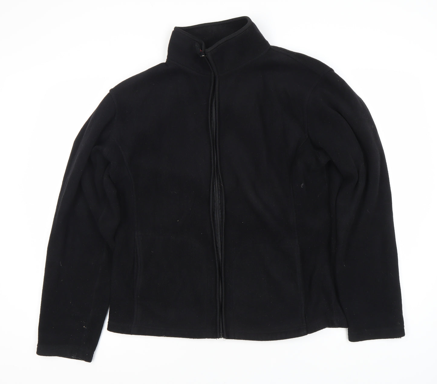 Dunnes Women's Black Fleece Jacket Size L Casual