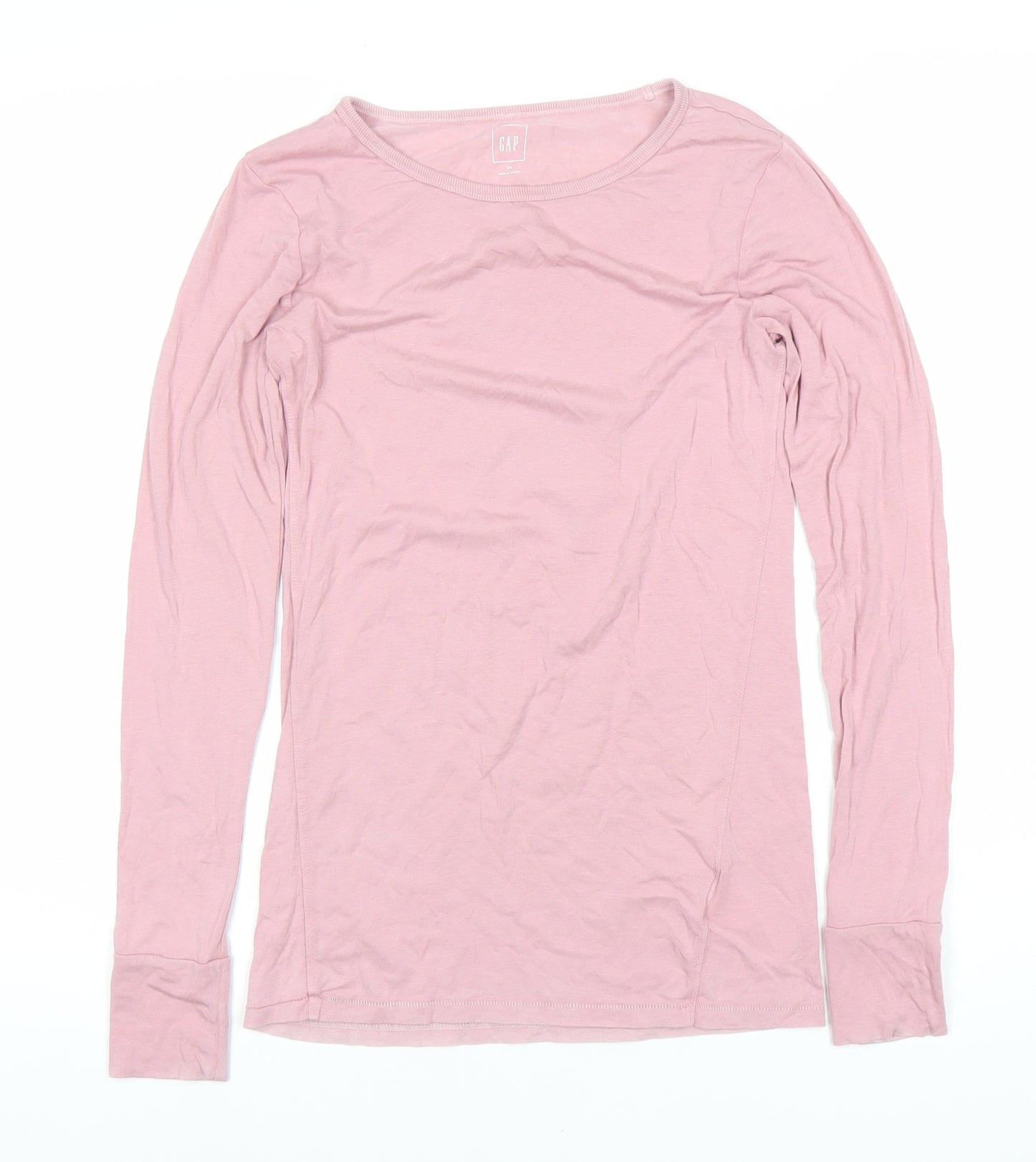 GAP Pink XS Women's Basic Long Sleeve T-Shirt