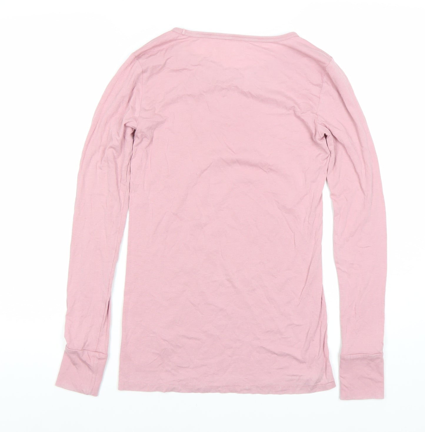 GAP Pink XS Women's Basic Long Sleeve T-Shirt