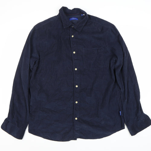 Jack & Jones Men's Blue XL Long Sleeve Button-Up Shirt