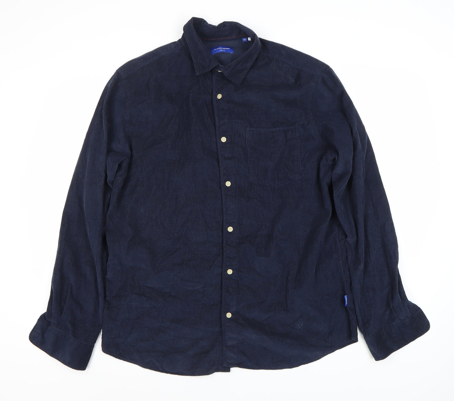 Jack & Jones Men's Blue XL Long Sleeve Button-Up Shirt