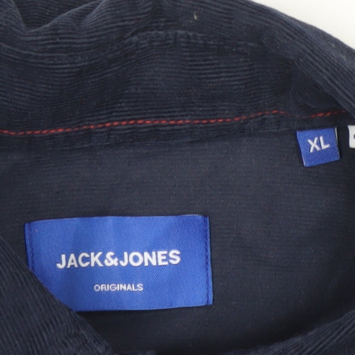 Jack & Jones Men's Blue XL Long Sleeve Button-Up Shirt