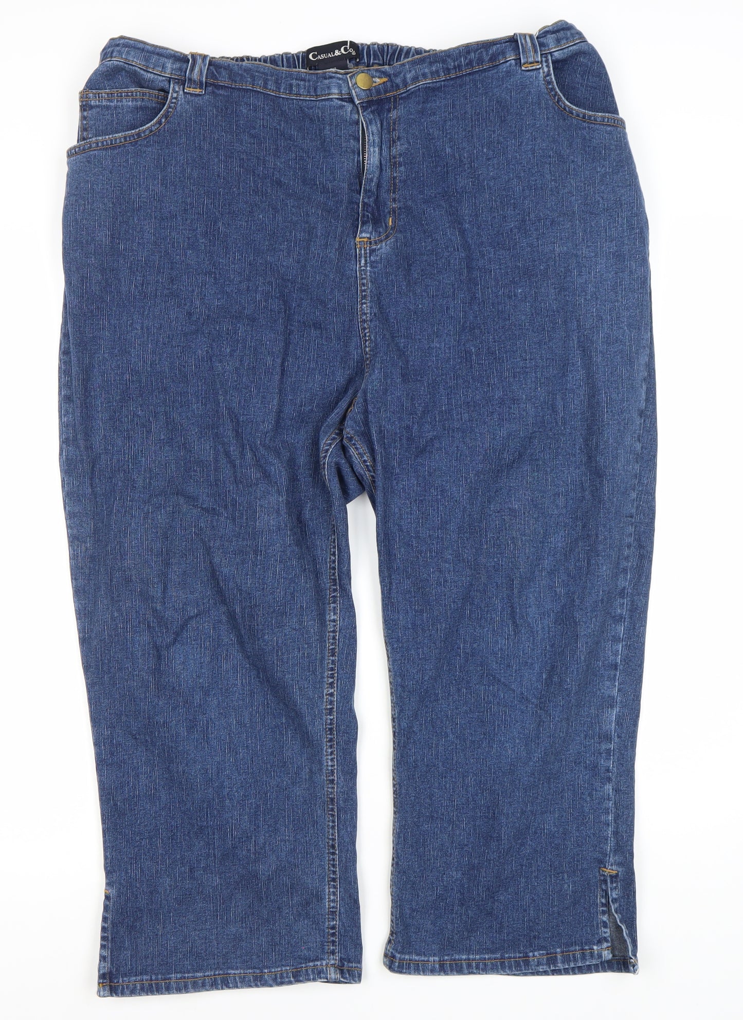 Casual & Co Women's Blue XL Wide-Leg Jeans
