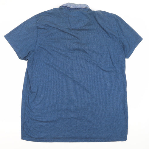 Next Men's Blue Slim Fit Polo Shirt 2XL