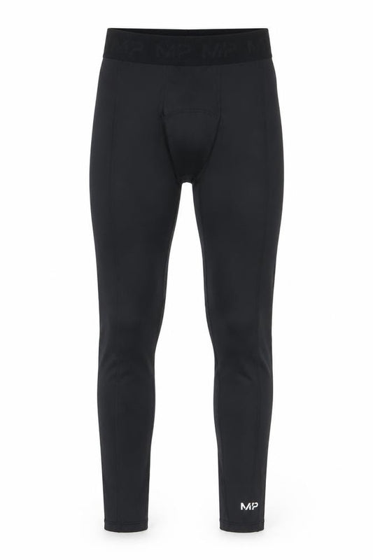 Front view of Myprotein Men's Black Compression Leggings S