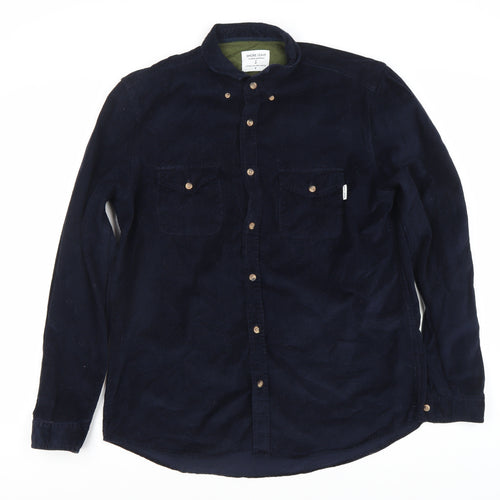 Shore Leave Men’s Blue Cotton Button-Up Shirt M