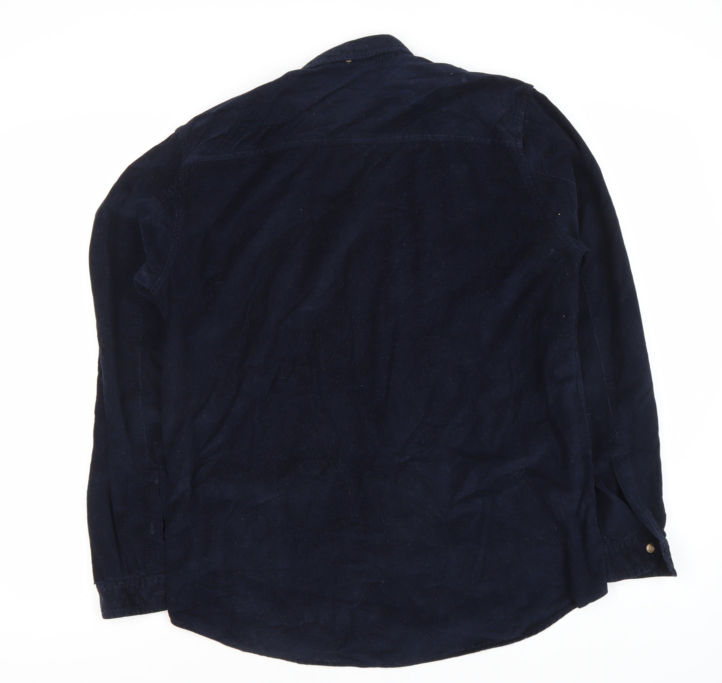 Shore Leave Men’s Blue Cotton Button-Up Shirt M