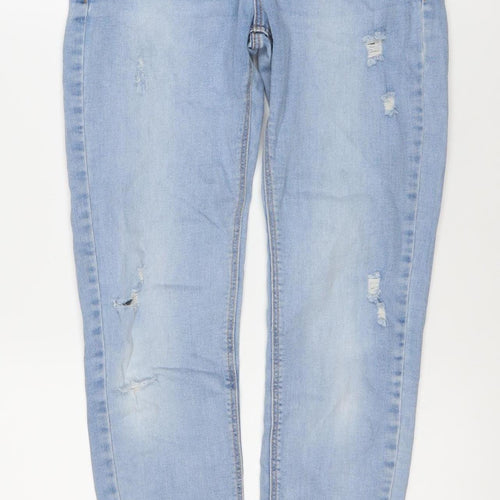 Stradivarius Women's Blue Skinny Jeans - Size 12