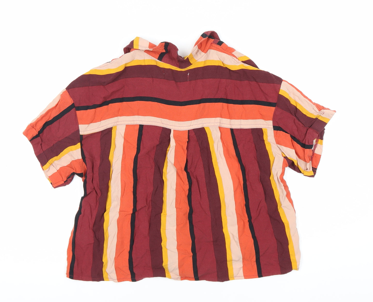 Hollister Women's Multicoloured Striped Button-Up Shirt M