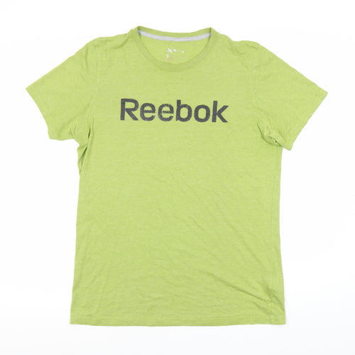 Reebok Men's Green Short Sleeve Logo T-Shirt - S