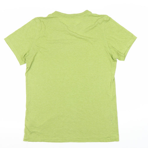 Reebok Men's Green Short Sleeve Logo T-Shirt - S