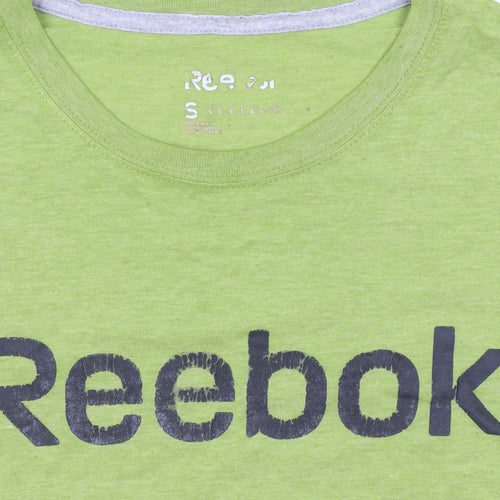 Reebok Men's Green Short Sleeve Logo T-Shirt - S