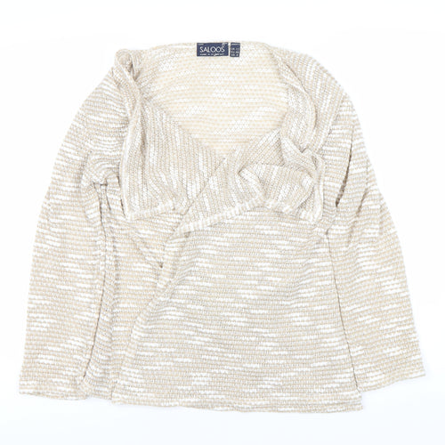 Saloos Women's Beige Chunky-Knit Jumper Size 12