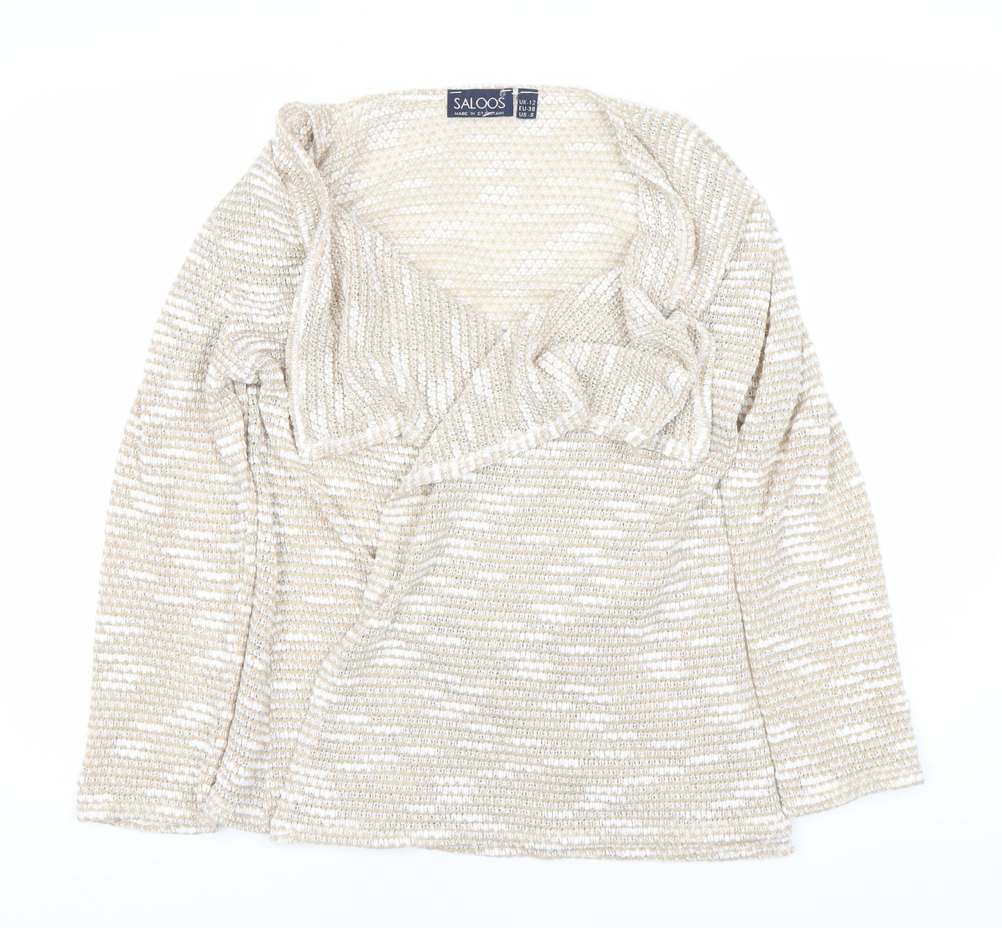 Saloos Women's Beige Chunky-Knit Jumper Size 12