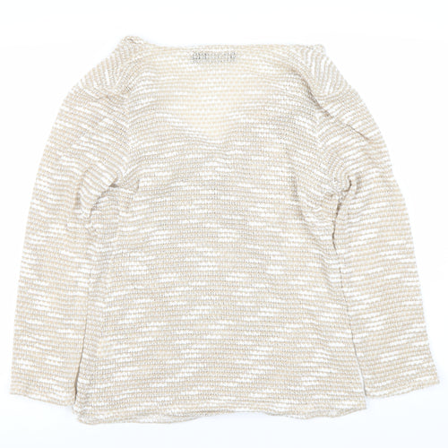 Saloos Women's Beige Chunky-Knit Jumper Size 12