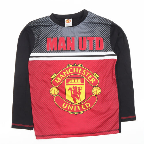Manchester United Boys Black Jersey 9-10 Years Long Sleeve