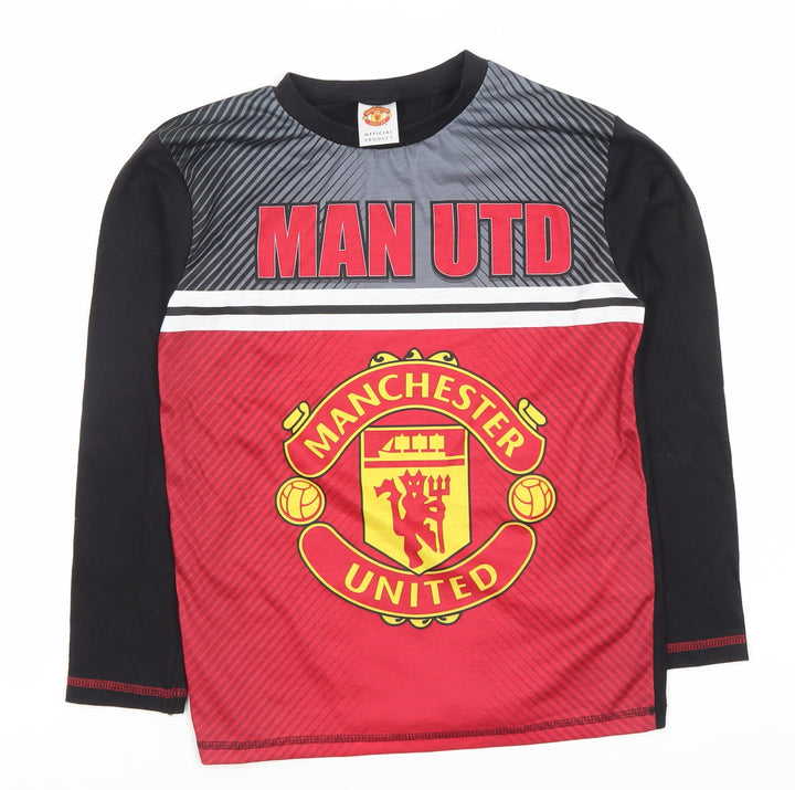 Manchester United Boys Black Jersey 9-10 Years Long Sleeve