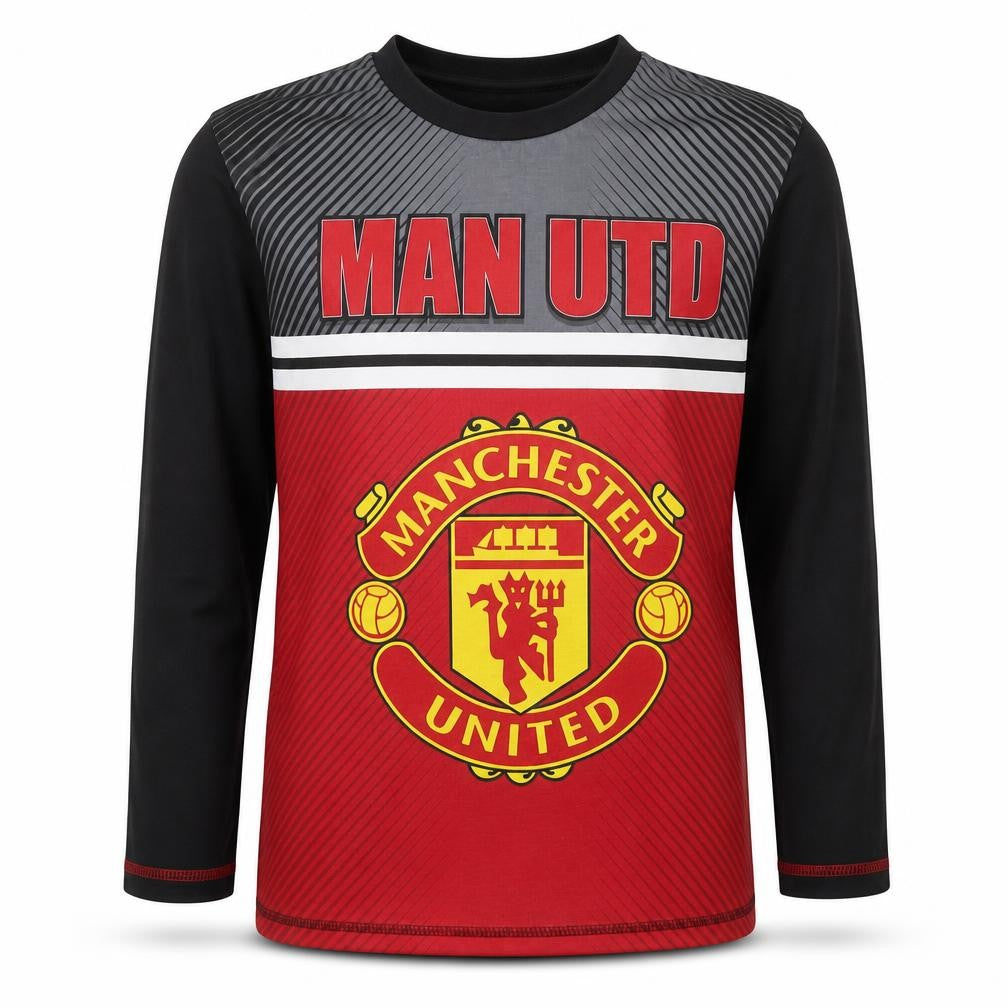 Manchester United Boys Black Jersey 9-10 Years Long Sleeve