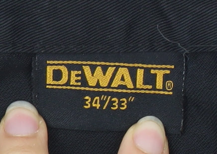 DeWALT Men's Black Cargo Work Trousers Size 34