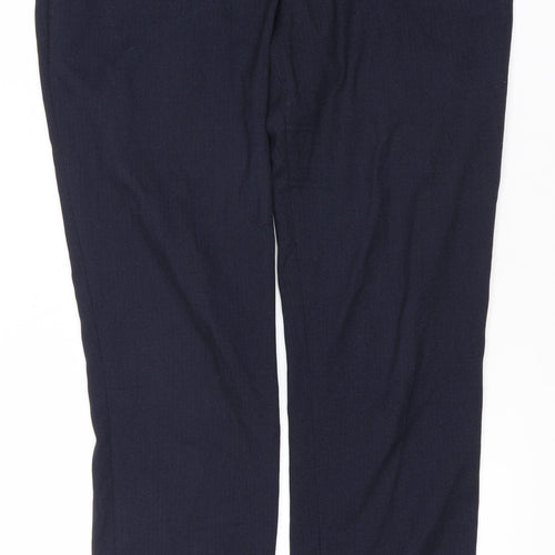 H&M Women's Blue Straight Trousers Size 8