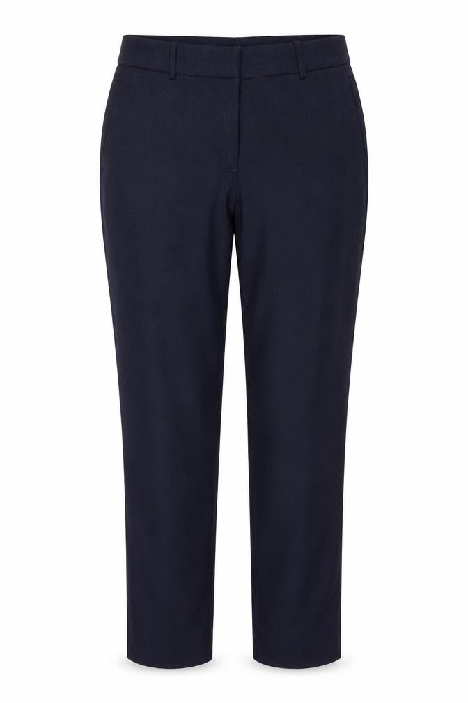 Front view of H&M Women's Blue Straight Trousers, size 8