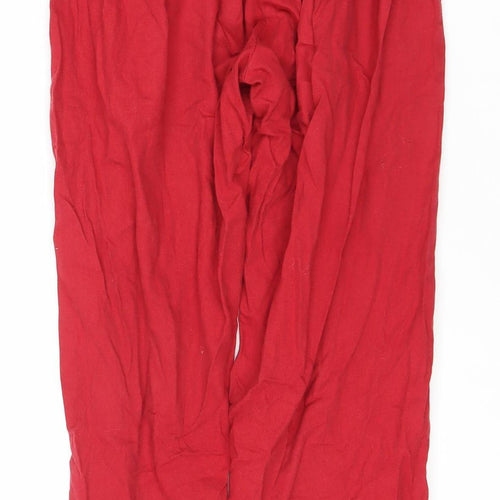 Lucy & Yak Women's Red Handmade Cotton Trousers