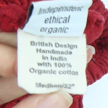 Lucy & Yak Women's Red Handmade Cotton Trousers