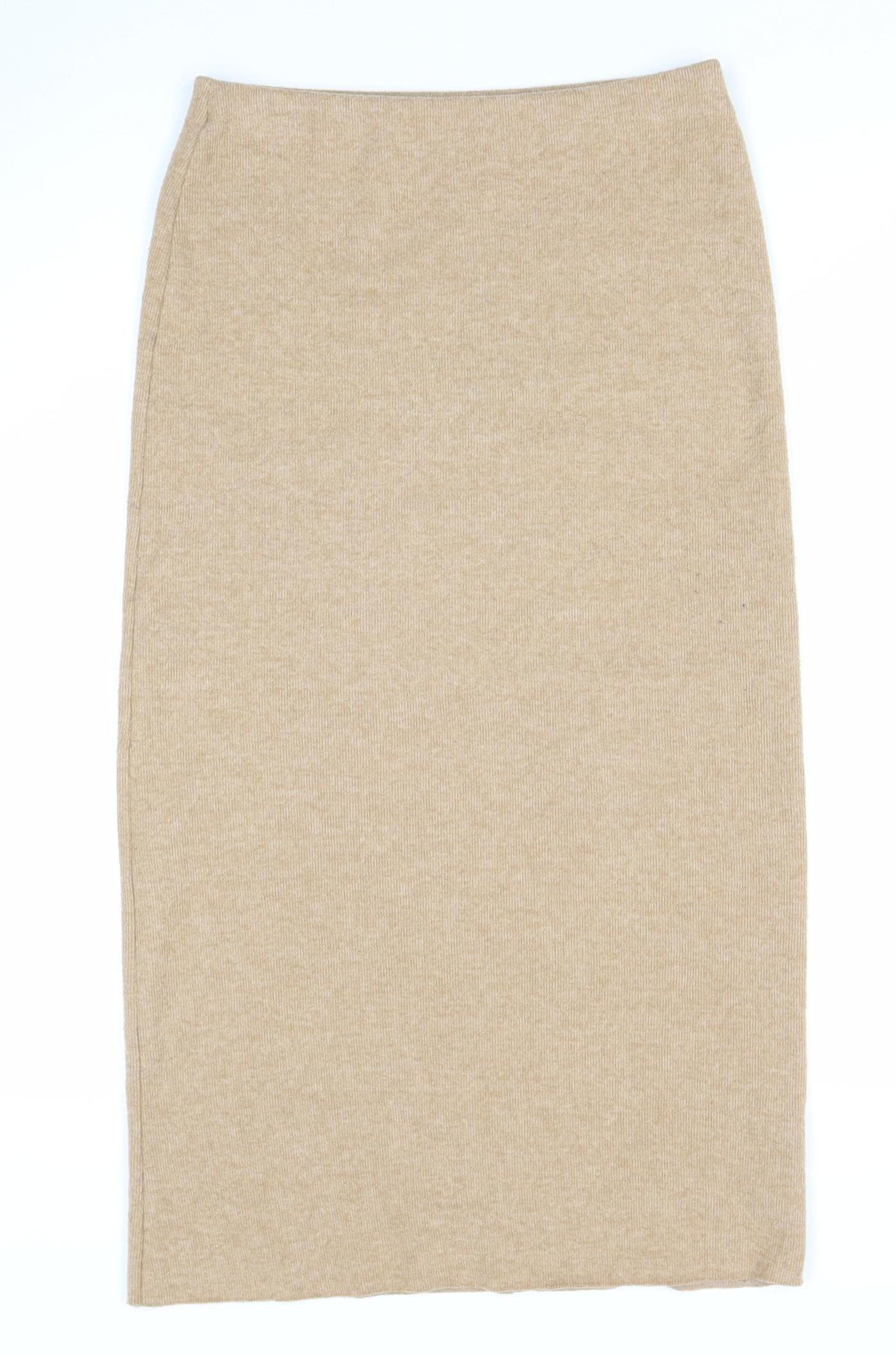 Zara Women's Beige Skirt - Size S
