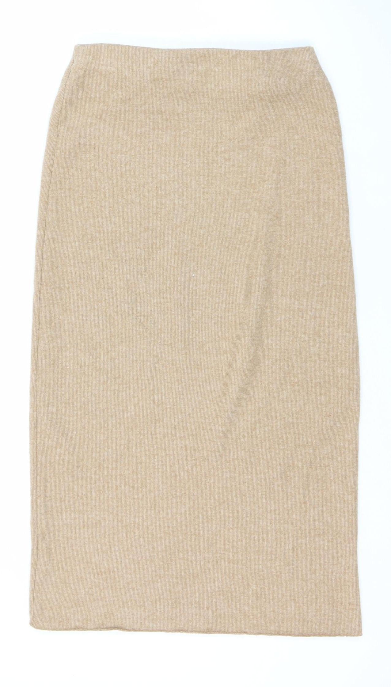 Zara Women's Beige Skirt - Size S