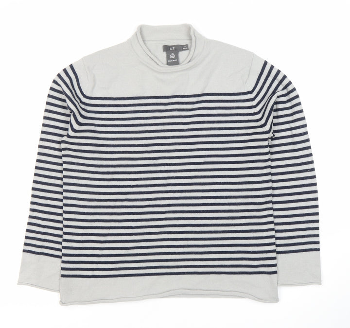 U2 Women's Multicoloured Striped Jumper M